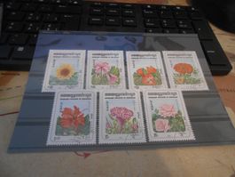 Briefmarken Blume Motiv guter Zustand 7 Stk