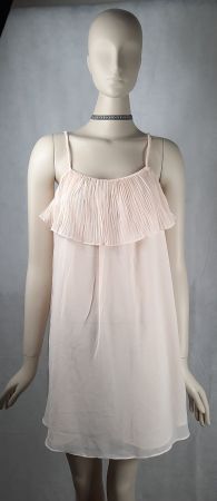 H&M Lange Volant Top Rosa Gr. 36