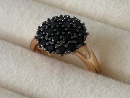 Luxus Elegante Gr.16/6 Ring Zirkonia Rosefarben schwarz