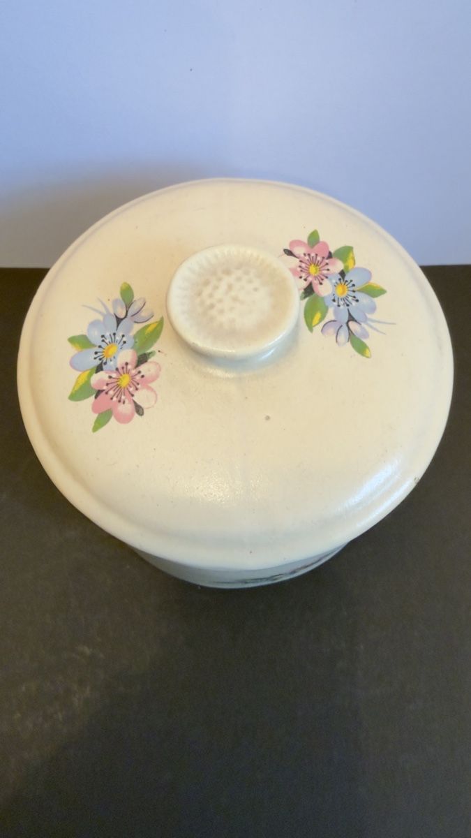 Pentole: Keramik Dose mit Deckel, Blumenmuster, Top Zustand – Usato da Widnau venduto da kustercarmen 3