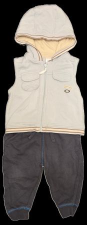 Set Gr. 86 Top - Kapuzenweste C&A Hose Bubblegum