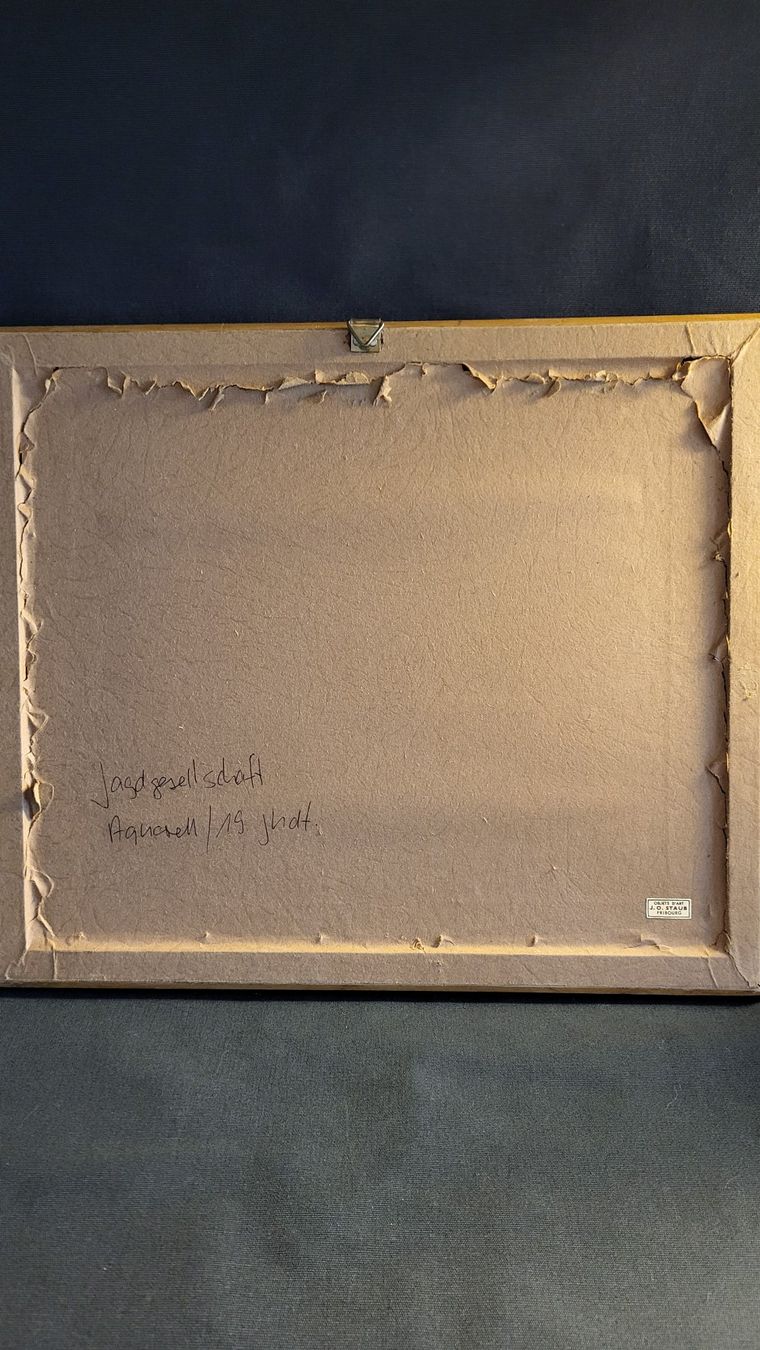 Dipinti: Aquarell JAGDGESELLSCHAFT – Usato da Basel venduto da spinne02 7