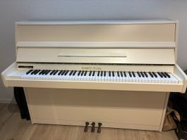 Klavier Schmidt-Flohr weiss Pianohaus Schoeckle gepflegt