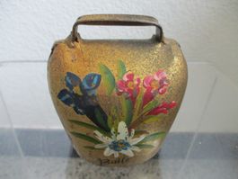 Kleine Vintage Kuhglocke Schweiz mit Malerei gemarktet Bulle