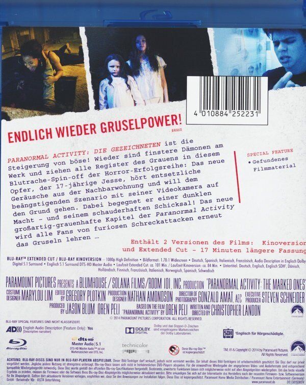 Alle DVDs: Paranormal Activity - Die Gezeichneten – Gebraucht aus Gerlafingen von Negnid 1