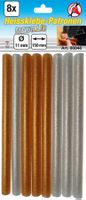 Heissklebe-Patronen Metallic gold/silber 1 mm, 8-tlg.