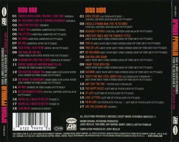 CD: Aretha Franklin RARE & UNRELEASED RECORDINGS Soul Queen 2CD – Usato da Kandergrund venduto da Sososo 1