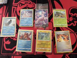 Lot de 7 cartes Pokémon diverses état neuf sous pochette