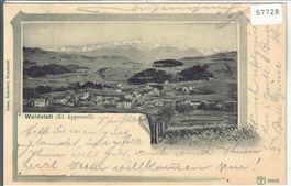 Waldstatt - Generalansicht - Jugenstil-Karte