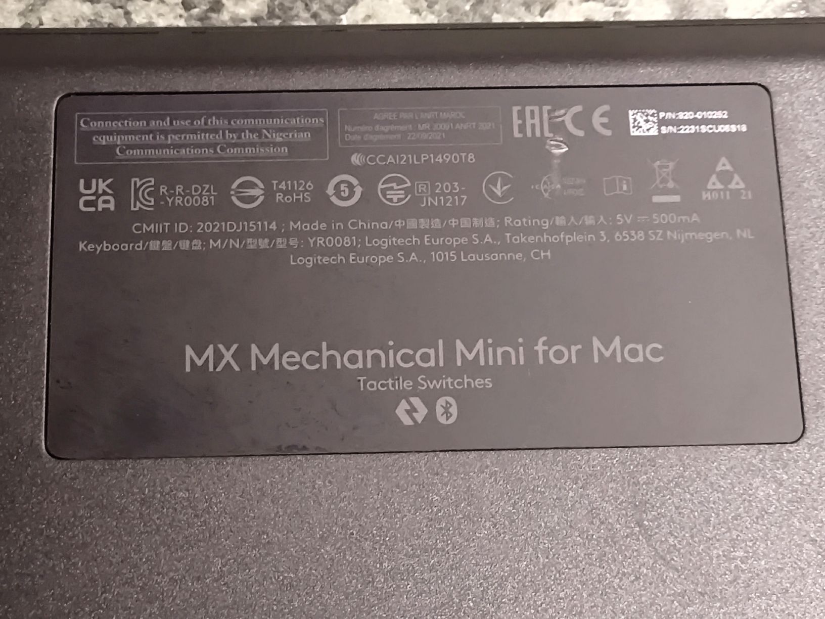 Logitech Tastiere: Tastatur Logitech MX Mechanical Mini for Mac – Usato da Scuol venduto da Pisoc2019 1