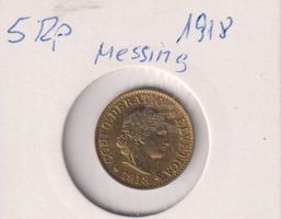 Schweiz: 5 Rappen Messing 1918