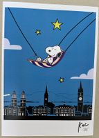 KeC: Snoopy „Sleeping over Zürich“, POP Art, signiert 5/15