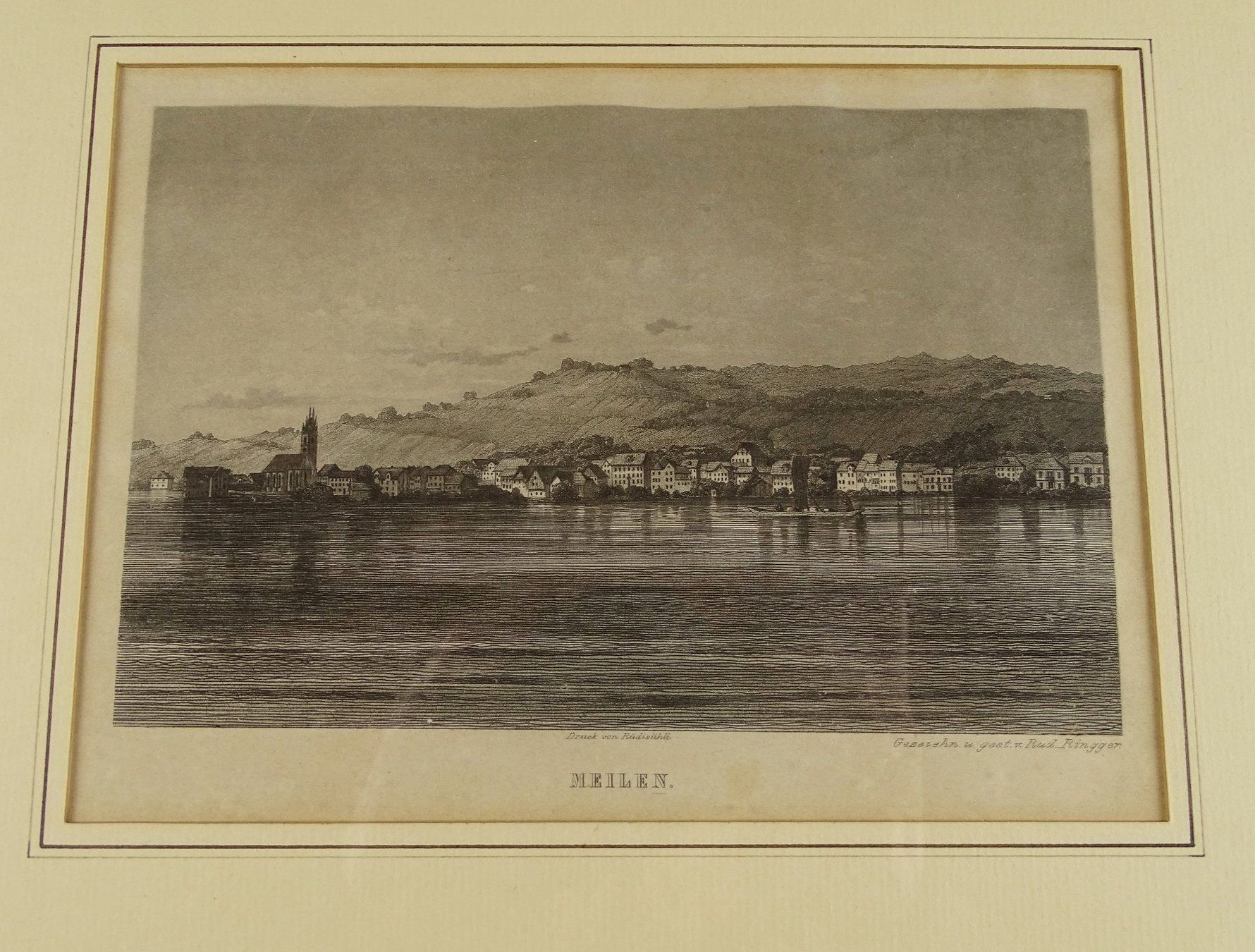 Incisioni: MEILEN, STAHLSTICH 1865 – Usato da Grüningen venduto da Kartensammler 1
