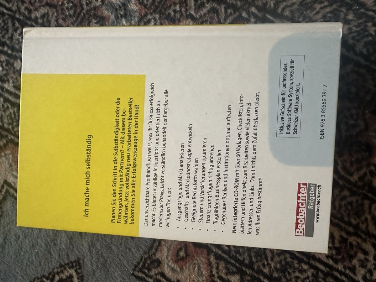 Libri: Beobachter-Ratgeber: Ich mache mich selbständig – Usato da Uster venduto da bek_v2ct 3
