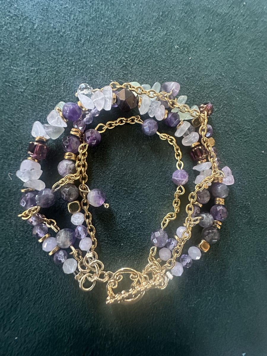 Bracciali & Braccialetti: Vierreihiges Armband mit Halbedelsteinen  – Nuovo e nell'imballaggio originale da Kriens venduto da Hortensie6