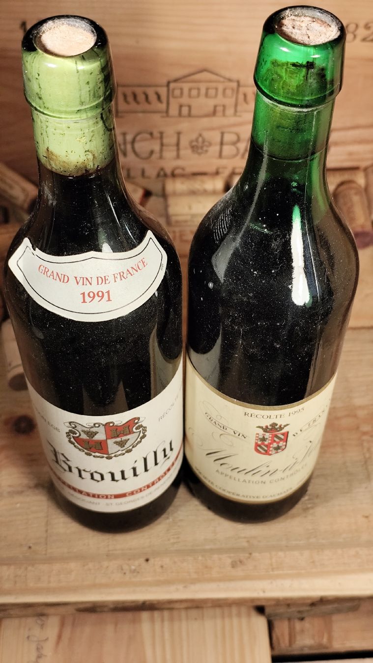 Vino: 1991 Moulin-à-Vent / Brouilly 1995 – Nuovo e nell'imballaggio originale da Büsserach venduto da Vintage-vins 1