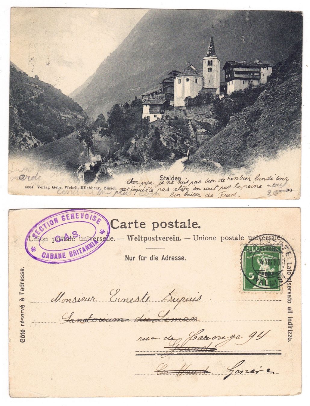 Cartoline postali: Stalden – Usato da La Tour-de-Peilz venduto da amjust