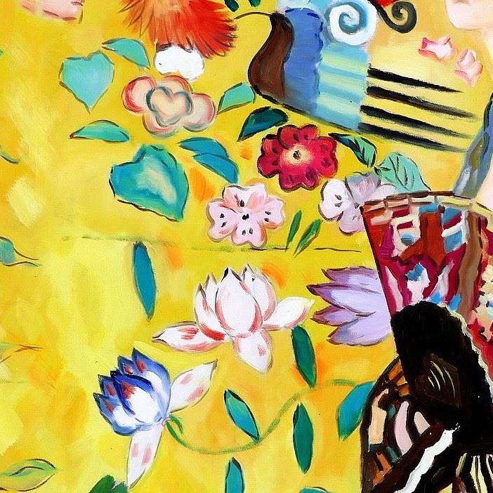 Riproduzioni & Creazioni: Gustav Klimt - Frau mit Fächer – Nuovo (secondo la descrizione) da Larnaca venduto da KunstDepot24 5