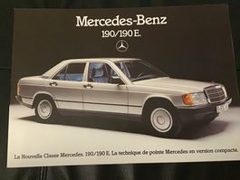 Mercedes-Benz 190/190 E Posterprospekt in Franz. Sprache