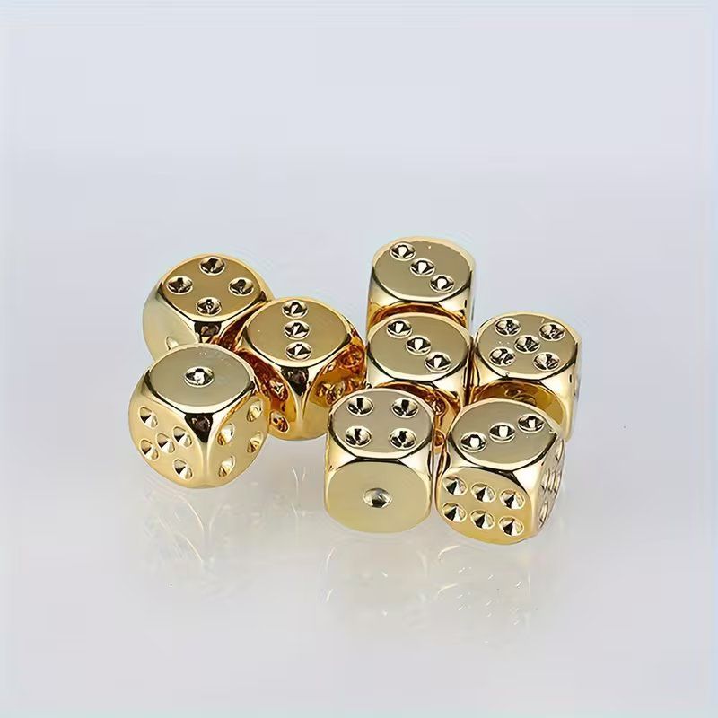 Statuette: 5x plastic d6 Würfel Gold – Nuovo (secondo la descrizione) da Rüschlikon venduto da lordgara