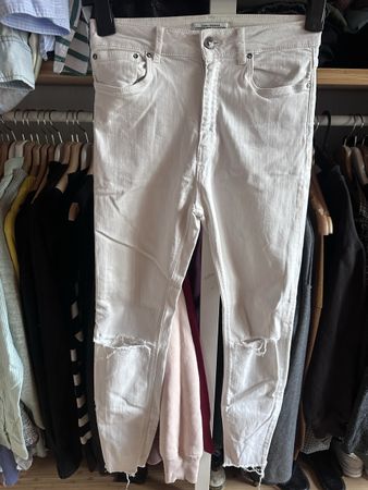 Zara Hose 36/38 weiss Skinny Jeans