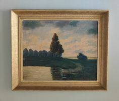Grand tableau Adolf Streicher Wien paysage huile sur toile