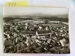 alte Ansichtskarte Muri AG Luftaufnahme, 1968