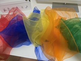 Set von 5 Jongliertüchern bunt neu