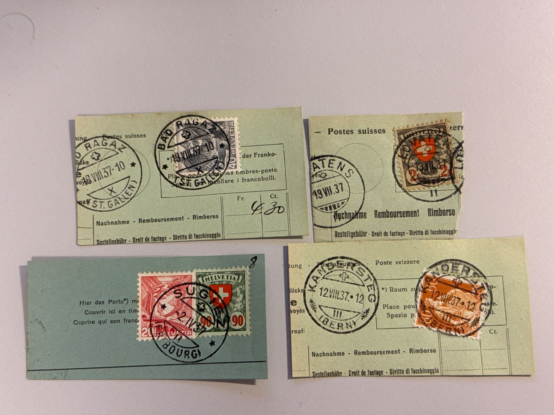 Alle Briefmarken: 1937 Altschweiz, gestempelt – Gebraucht aus Küssnacht am Rigi von SUOMIMASTER