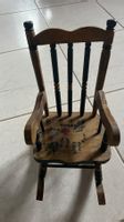 Niedlicher Miniatur Schaukelstuhl aus Holz, Vintage!