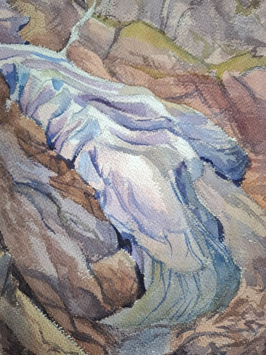 Dipinti: Aquarell Ferdinand Meyer-Streiff Triftgletscher VS 1964 – Usato da Rheinfelden venduto da Badelus 3