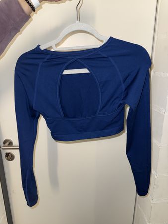 Sport Set Peachy Passion Langarm Top Leggings Blau S