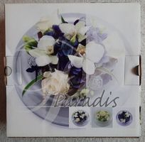 Blumenstrauss Schale Paradis aus Glas mit Gittereinsatz
