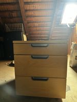 Büro Korpus / 3 Drawer Chest Wood Look With Lock