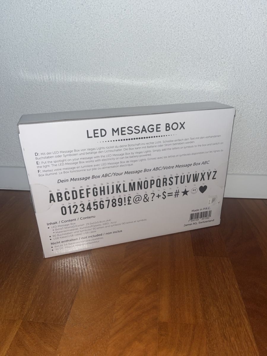 Tutte le decorazioni: LED Message Box mit Buchstaben  – Nuovo e nell'imballaggio originale da Andwil SG venduto da sas_m9tn 1