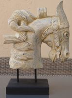 Skulptur - Pferdekopf -Holz Sculpture tête de cheval en bois