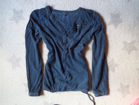 spezielle SOCCX Damen Bluse Gr 38 mit Bändeli