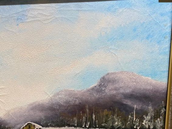 Dipinti: Bata Winterlandschaft 49 x 65 cm Öl / Leinwand – Usato da Baden venduto da Hug_Mee 6