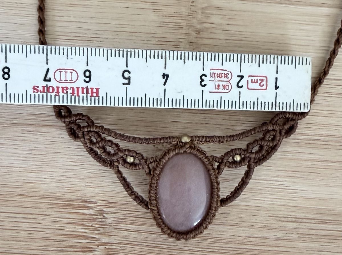 Ketten: Collier macramé pierre de l rose neuf  – Neu (gemäss Beschreibung) aus Courgevaux von auxtrouvailles 5