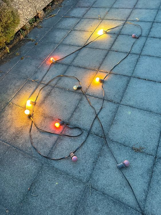 Wetterfeste Lichterkette 220V Mit Farbigen Glühbirnen 10m | Kaufen Auf ...