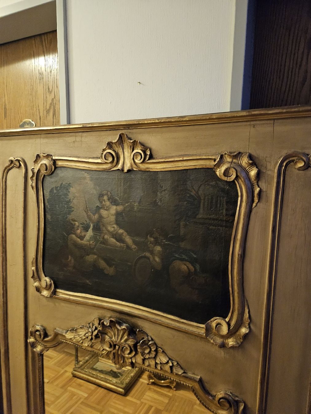 Spiegel: Grosse Barock Spiegel mit Ölgemälde ca 1850 – Gebraucht aus Rickenbach b. Wil von nic_8ljr 1