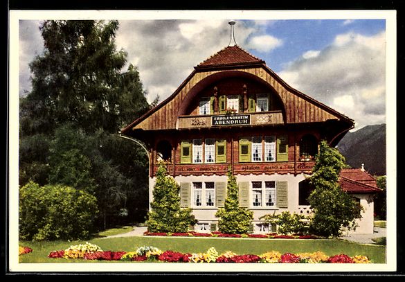 Ansichtskarten: AK Interlaken, Erholungsheim Abendruh – Gebraucht aus Berlin von bartko-reher