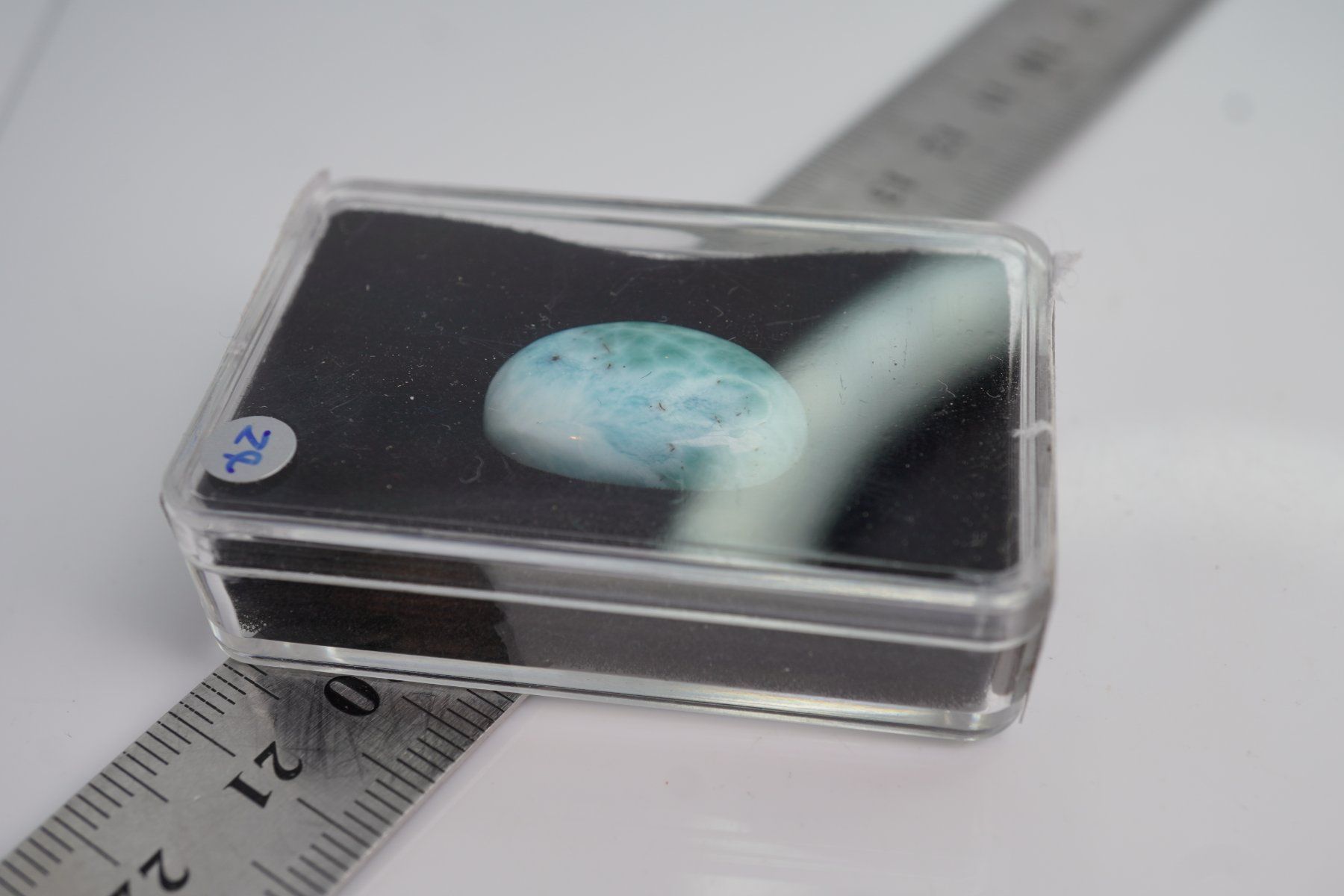Minerali & Pietre curative: Larimar    Cabochon    Farbig   im Böxli 1AAAA – Nuovo e nell'imballaggio originale da Eschenbach SG venduto da topstone 3