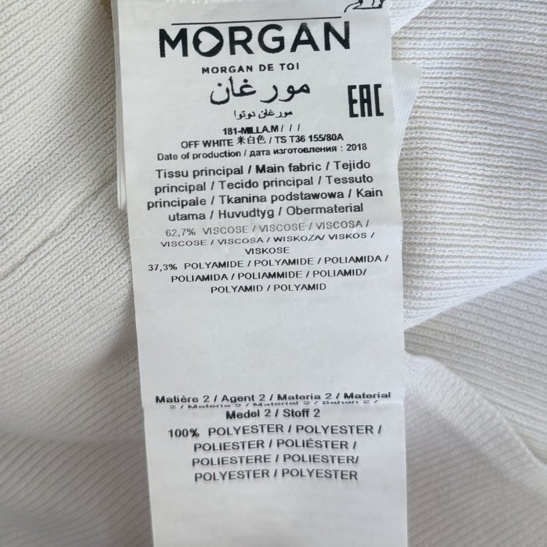 Morgan Top: MORGAN Top Blanc Manches Courtes - Taille S – Usato da Vevey venduto da secondlifevevey 4