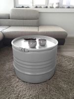 Fassmöbel Couchtisch H45cm Ø57cm grau