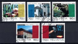 Pro Patria Satz 1998 Katalog-Nr. B259-B263 mit ET-Stempel