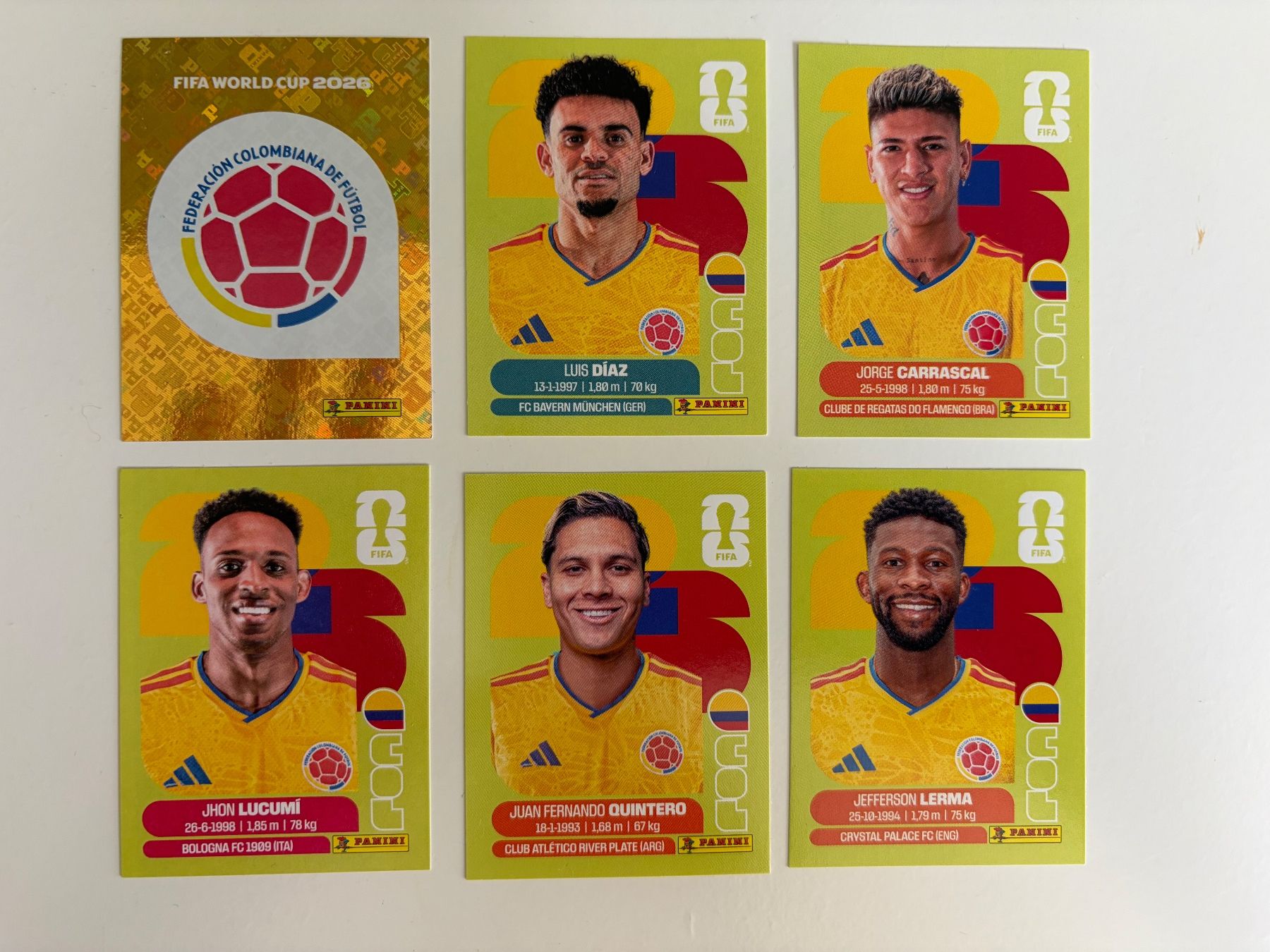 Panini Carte collezionabili: Panini WM 2026 - Kolumbien 6 Sticker Bundle COL – Nuovo e nell'imballaggio originale da Horw venduto da Nele79
