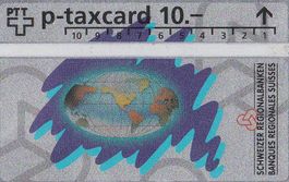 PTT Telefonkarte P-Taxcard 10.- Regionalbanken gebraucht