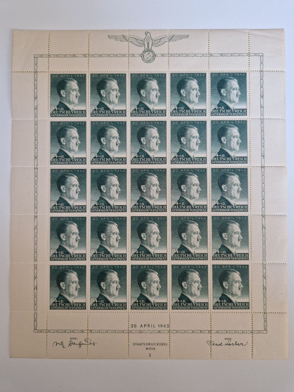 Tutti i francobolli: Deutsches Reich Adolf Hitler Bogen Briefmarken postfrisch – Nuovo (secondo la descrizione) da St. Gallen venduto da Enrico_SG