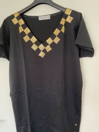 Schönes Kleid Tunika Gr L schwarz NEU! BW/Elasthan PAQUITO
